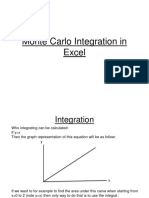 Monte Carlo Integration in Excel