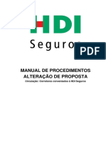 Manual Procedimentos Alteração de Proposta HDI