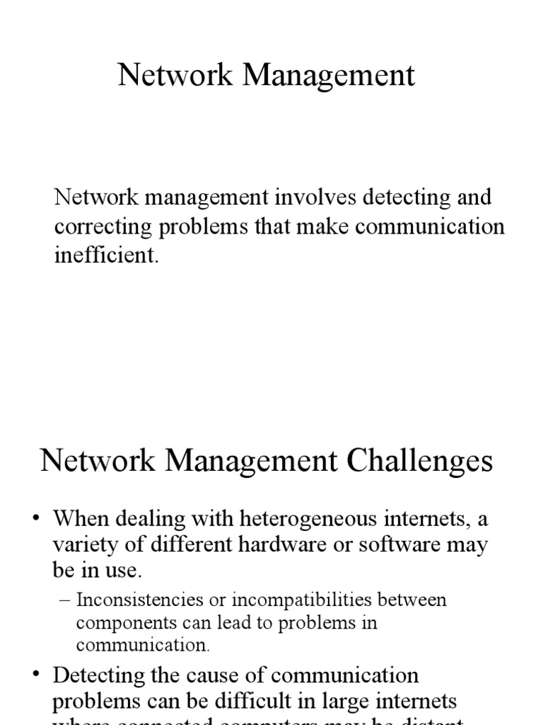 Network Management Software Overview | PDF | Computer Network ...