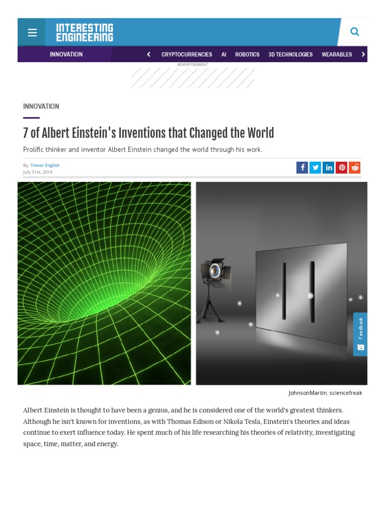 Interestingengineering Com 7 of Albert Einsteins Inventions That ...