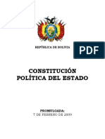 CONSTITUCIÓN POLÍTICA DEL ESTADO BOLIVIA