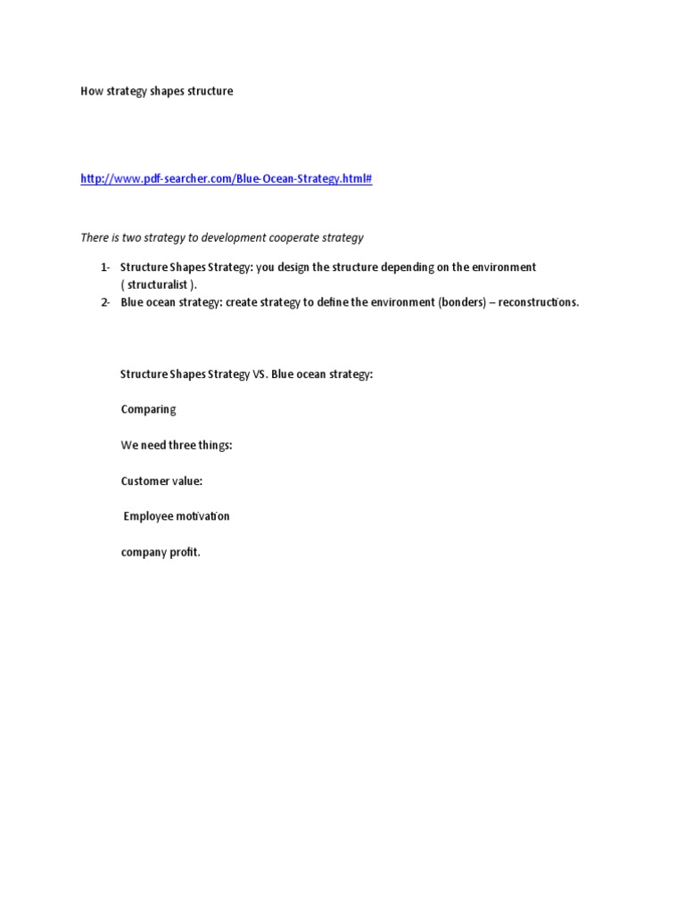 How Strategy Shapes Structure | PDF | Business