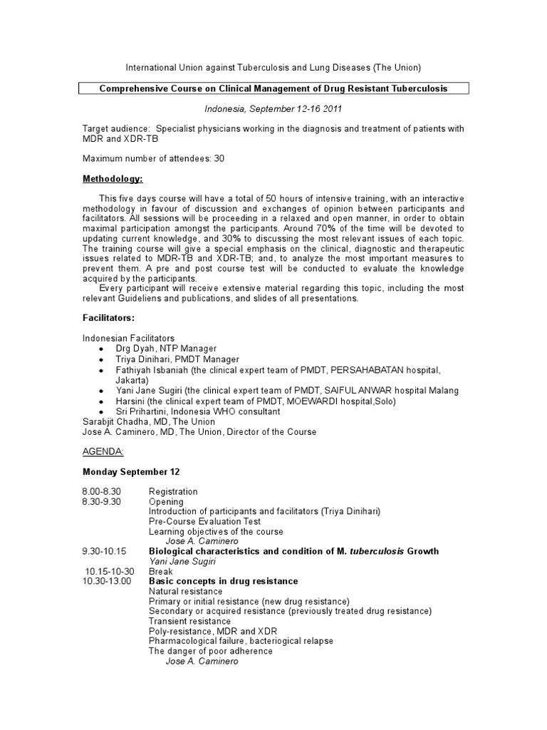 Clinical Management of Drug-Resistant TB | PDF | Tuberculosis | Health Care