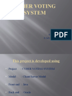 Cyber Voting System: by R.Murali