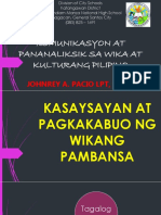 Aralin 2 - Kasaysayan at Pagkakabuo NG Wikang Filipino