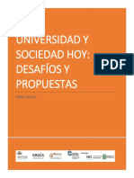 Compilado Síntesis e Intervenciones Foro Virtual Universidad Sociedad 2019