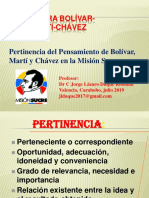 PERTINENCIA Pensamiento Bolívar Martí Chávez