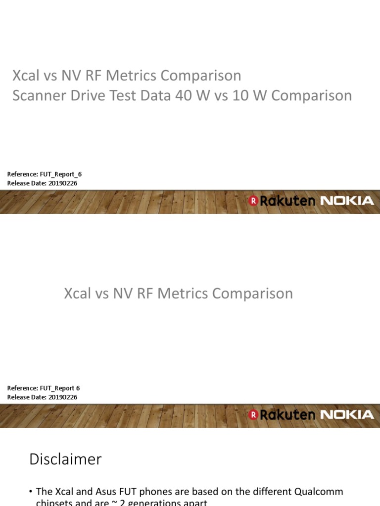 Xcal vs NV RF Metrics Analysis Report | PDF | Median | Decibel