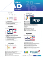 Calendario EAD 2 Semestre