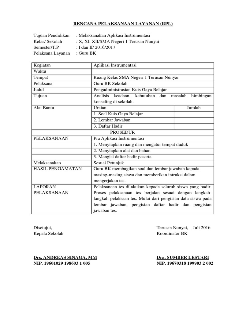 Aplikasi Instrumentasi BK di SMA | PDF | Seni & Disiplin Bahasa