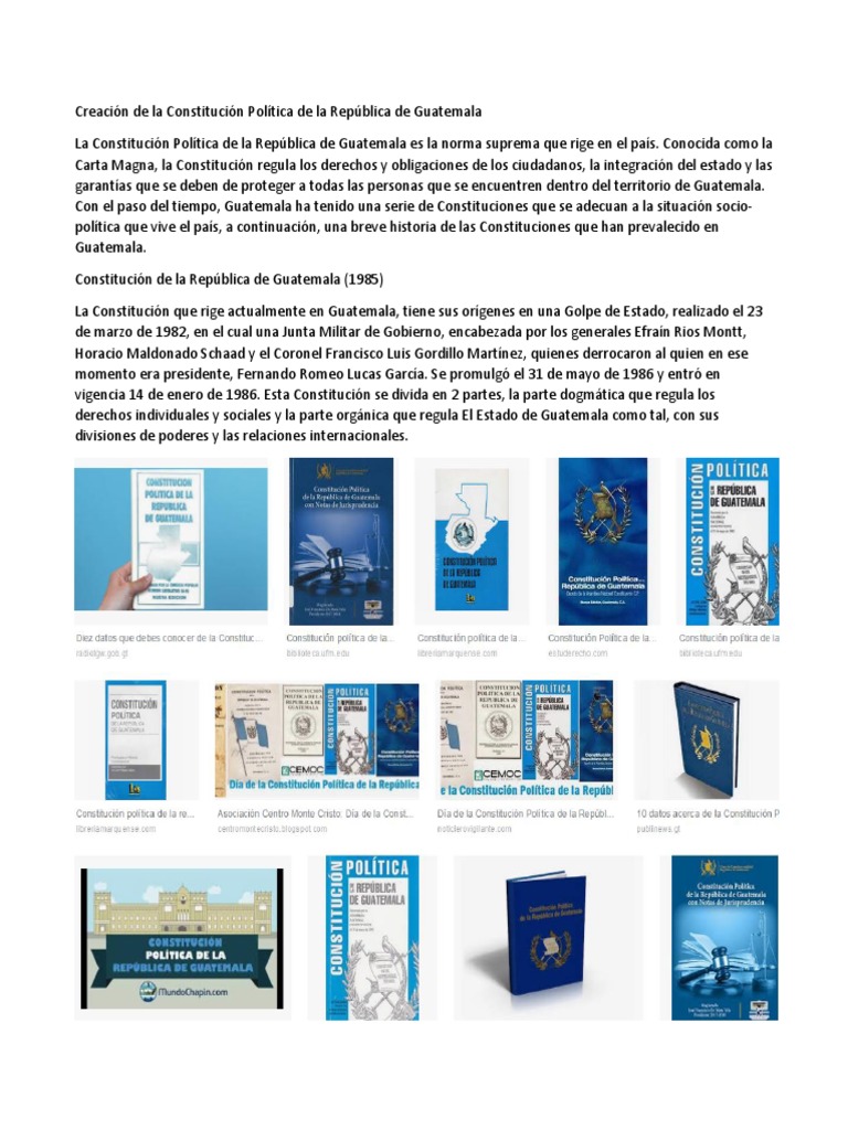 Historia de la Constitución de Guatemala | PDF | Guatemala | Constitución