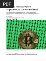 PRIMEIRA REGULAÇÃO DE CRIPTOMOEDAS NO BRASIL