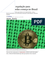 Primeira Regulação de Criptomoedas No Brasil