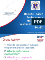 Results - Based Performance Management System (RPMS) For Deped