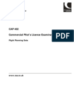 CAP 402 Commercial Pilot's Licence Examination: Flight Planning Data