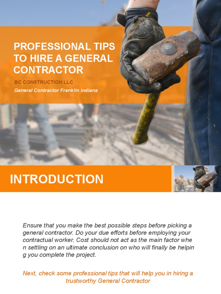 Tips for Hiring Contractors in Franklin | PDF