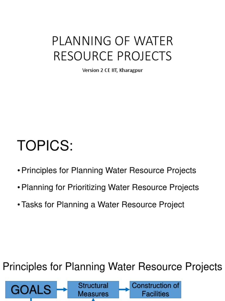 Planning of Water Resource Projects Version 2 CE IIT, Kharagpur PDF