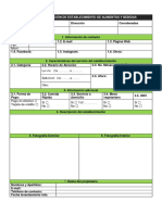 Ficha de Información de Establecimiento de Alimentos y Bebidas Danilo PL