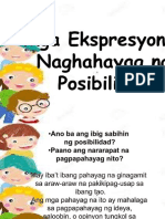 Mga Ekspresyong Naghahayag Ng Posibilidad