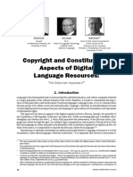 Copyright and Constitutional Aspects of Digital Language Resources