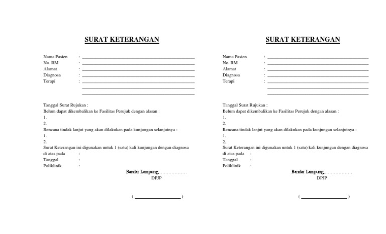 Surat Kontrol Poli