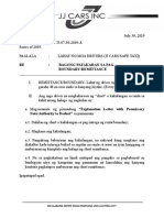 Memorandum Policy Remittance 2019