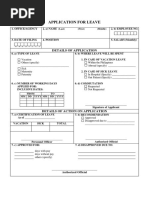 Z1(a) Leave Application Form | PDF | Sick Leave | Parental Leave
