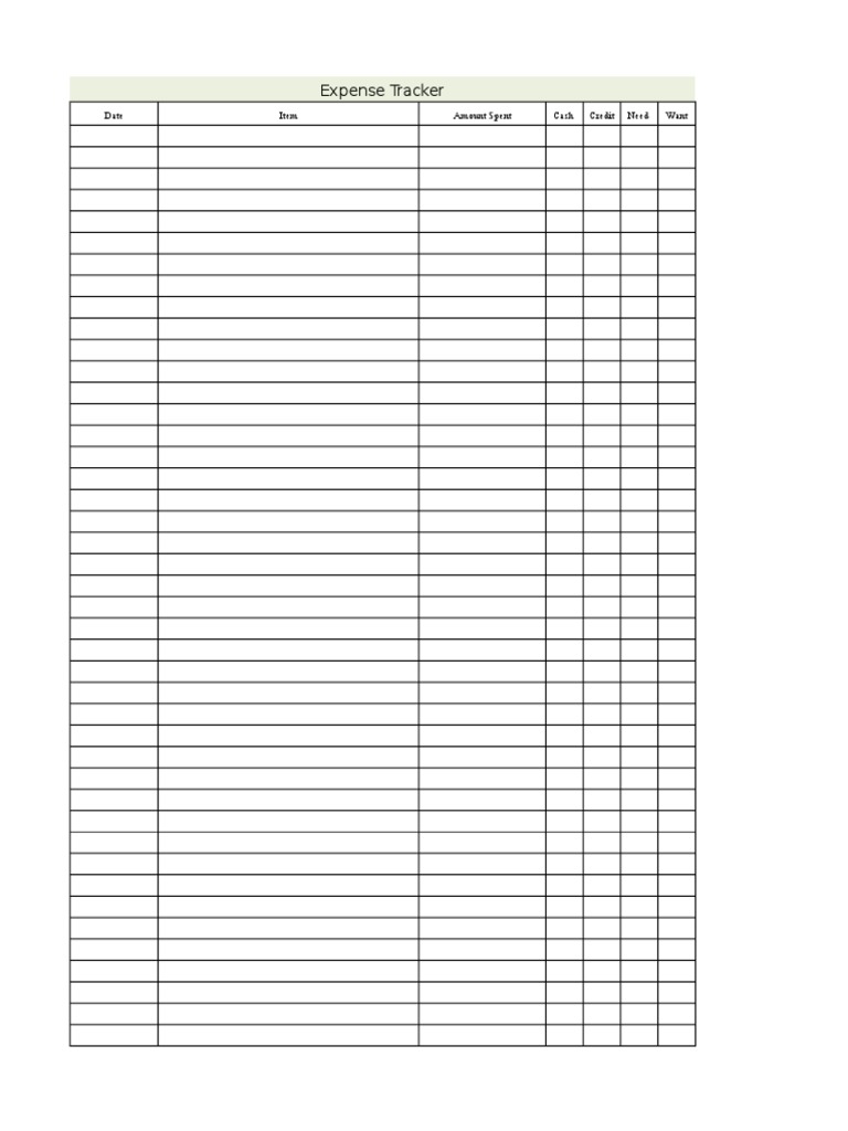 Monthly Expense Tracker Template | PDF | Finance & Money Management