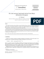 Entropy Functionals Derived From Reny Entropy