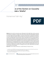 An Analysis of the Section on Causality According to Barsavi Khwajazadah