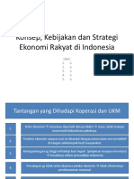 Konsep Kebijakan Dan Strategi Ekonomi Rakyat Di Indonesia