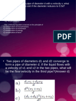 Liquid Flow Velocity and Continuity Equation Concepts