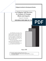 Philippine Tariff Structure Analysis of Changes, Effects and Impacts