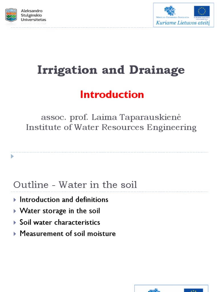 Irrigation and Drainage | PDF | Soil | Porosity