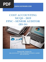 Cost Accounting MCQs - Senior Auditor BS-16