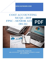 Cost Accounting MCQs - Senior Auditor BS-16