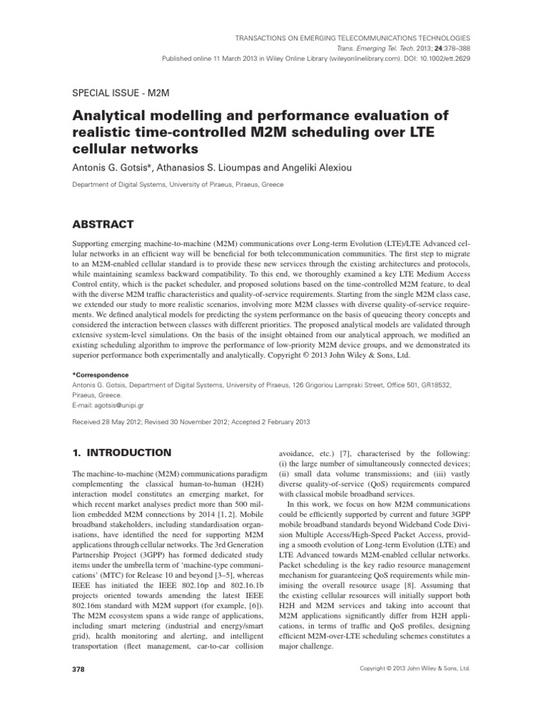 Analytical Modelling Paper | PDF | Quality Of Service | Scheduling ...