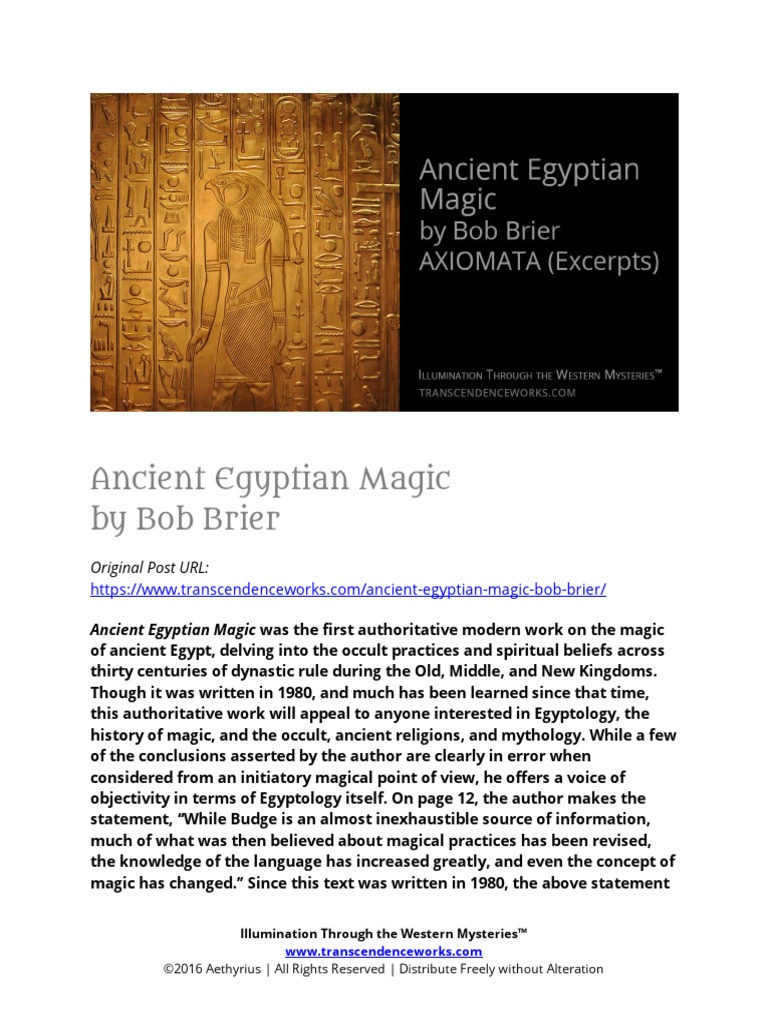 Ancient Egyptian Magic | PDF | Mummy | Egyptian Pyramids