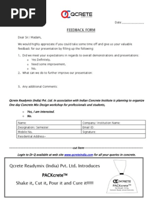 Feedback form