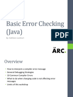 Error Checking in Java
