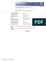 Note 1: To Print The Transaction Acknowledgement Click Print Icon. Note 2: To Complete The Application Form Submission Click Continue