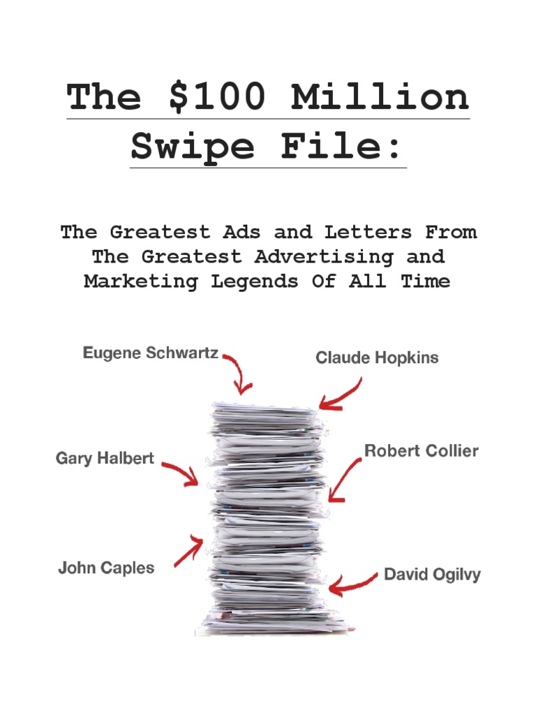 The 100 Million Swipe File PDF PDF Direct Marketing Advertising photo