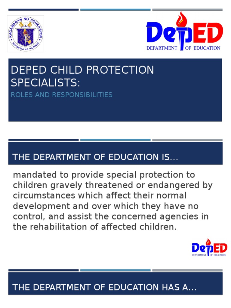 Module 1. Session 1. Roles and Responsibilities of DepEd Child