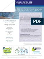 Live Mock Cfa Exam: Exam Will Be Held