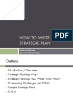 How To Write A Strategic Plan: Sushma Raman