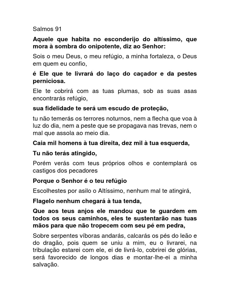 Salmo 91 Completo para Impressão | PDF