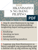 Amerikanisasyon NG Isang Pilipino