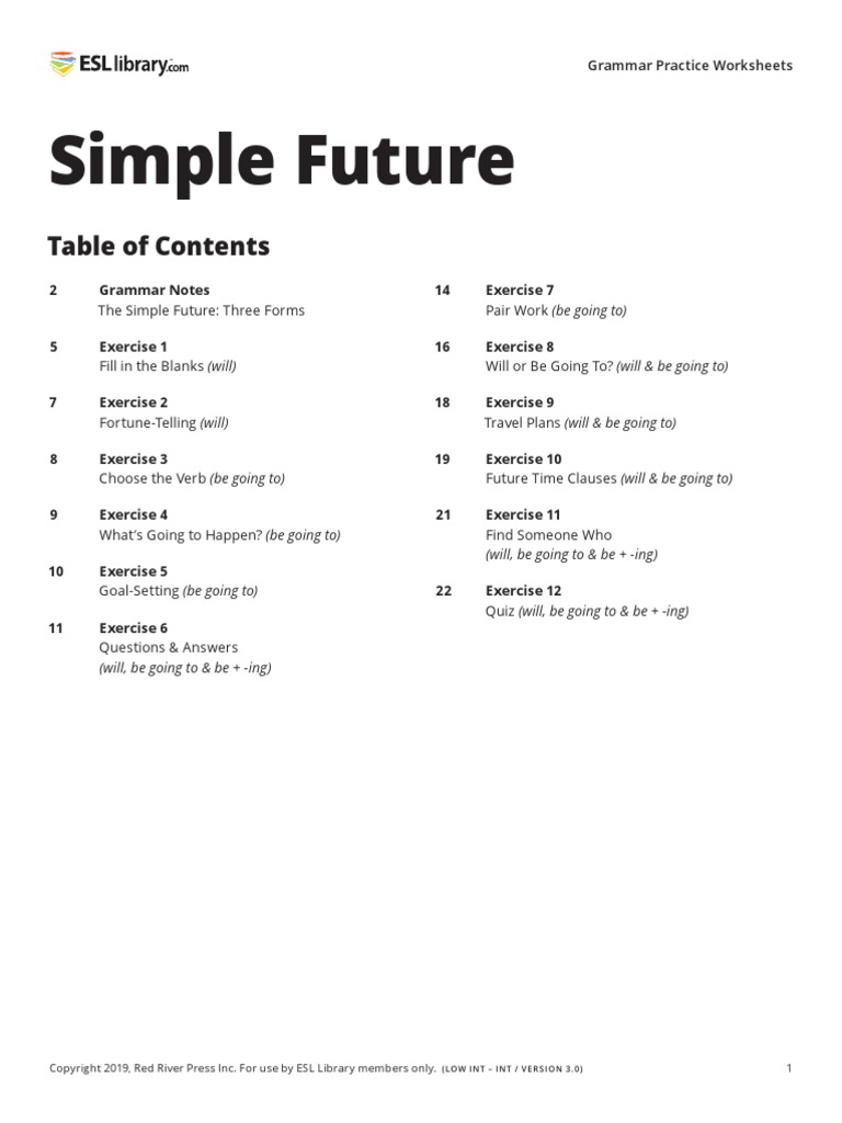 88 Simple-Future US Student | PDF | Morphology | Grammar