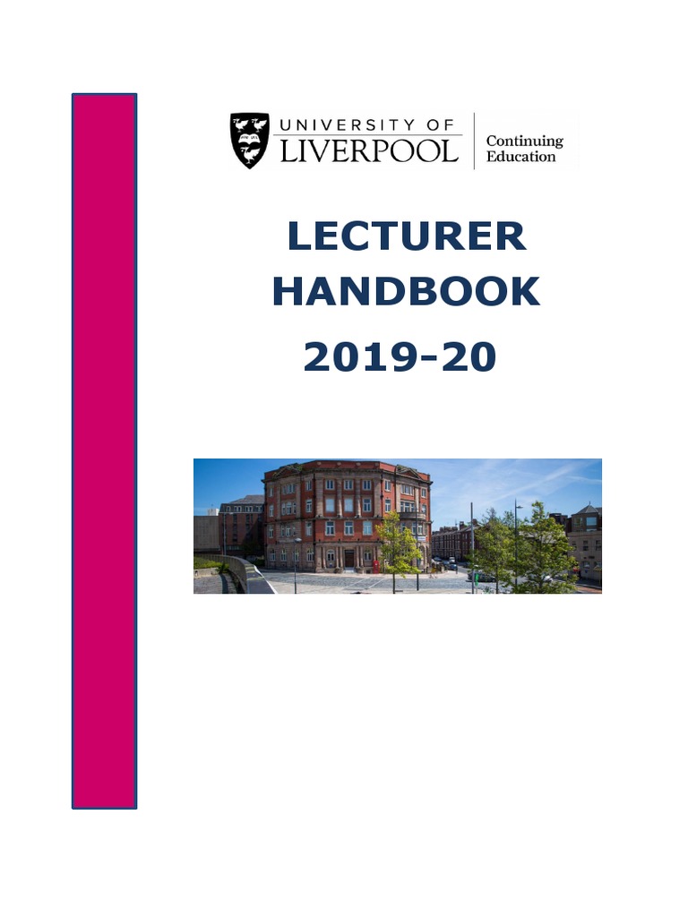 Lecturer Handbook 2019-20 | PDF | Students | Academic Degree