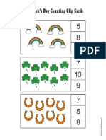ST Patrick&#039 S Day Counting Clip Cards